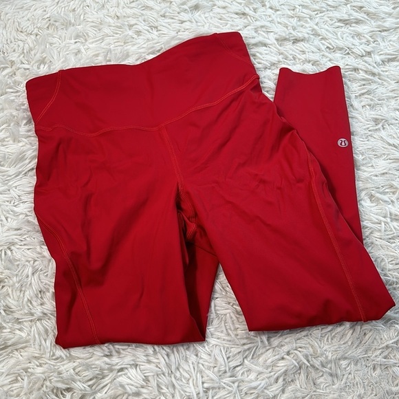 Lululemon Base Pace High-Rise Crop 23" Dark Red - Picture 1 of 6